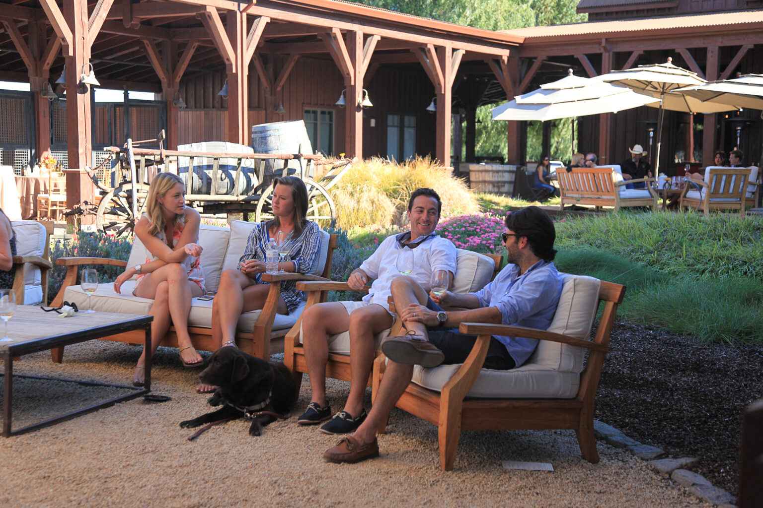 People relaxing at Sundance Ranch