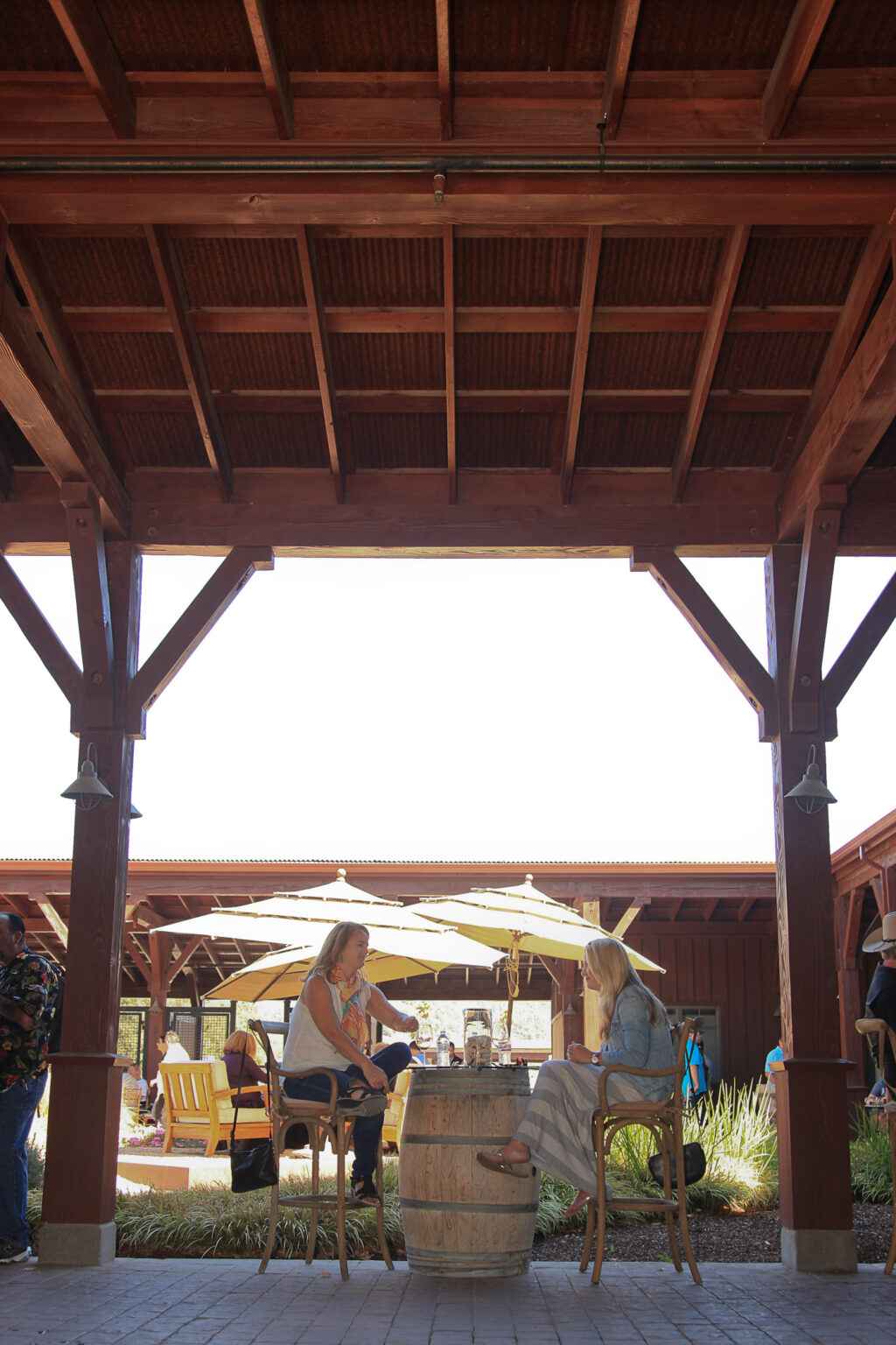 Two women sitting at Sundance Ranch
