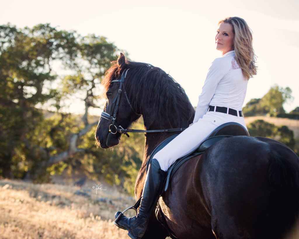 Jennifer on horseback