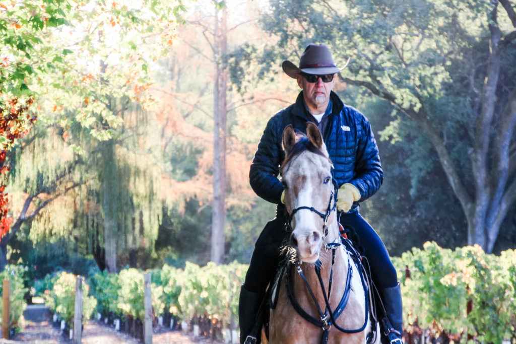 Barry Waitte on horseback